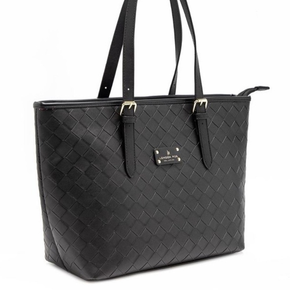 Host Pick! NWT London Fog Kylar Woven Tote Black